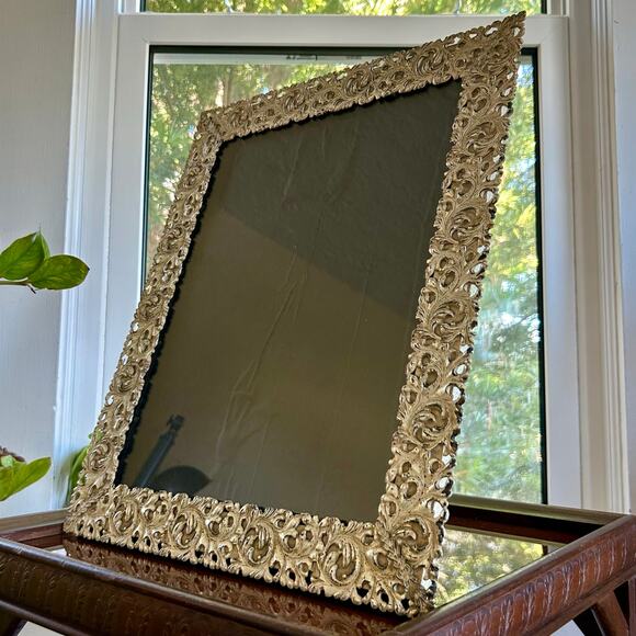Vintage Ornate Heavyweight Picture Frame 16.5” x 13.5” Intricate Scroll Design - Picture 11 of 15